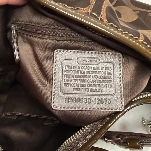 y2k Coach 12675 Brown Signature Hobo Shoulder Bag - Picture 8 of 8